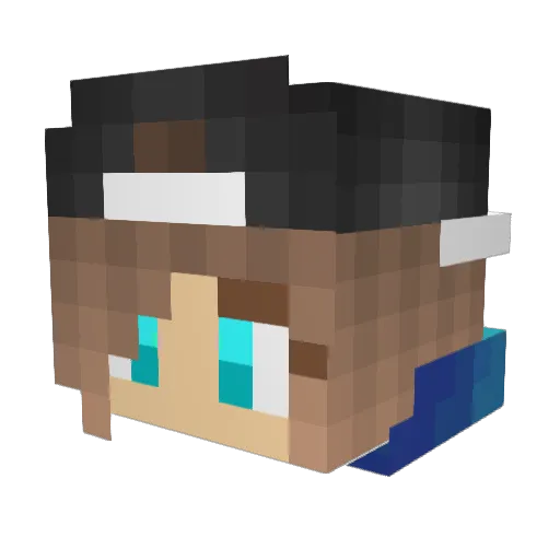 Foxqueen08 Minecraft avatar head, 3D render