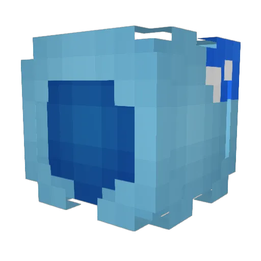 Foxsora Minecraft avatar head, 3D render