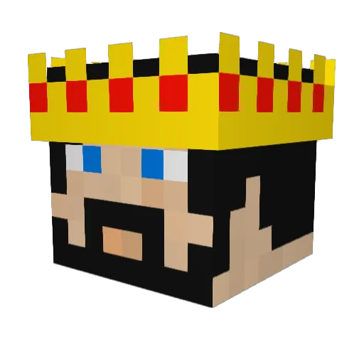 Foxter765 Minecraft avatar head, 3D render