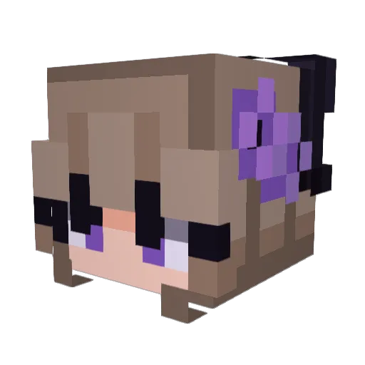 Foxthefox16 Minecraft avatar head, 3D render