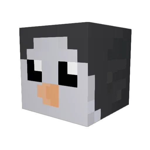 Foxther Minecraft avatar head, 3D render