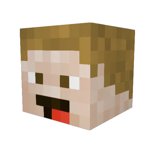 FoxtrotVR Minecraft avatar head, 3D render