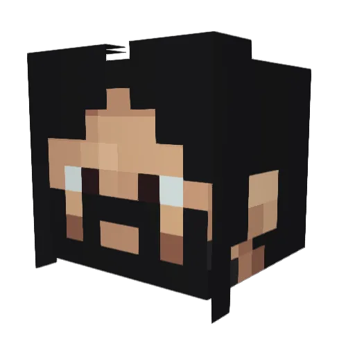 Foxuz Minecraft avatar head, 3D render