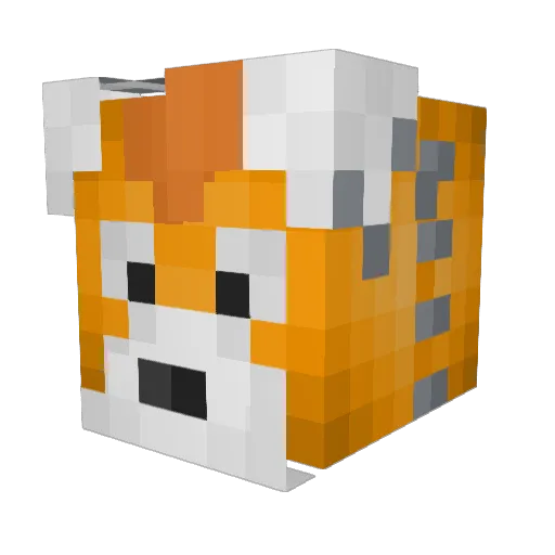 FoxwoodAlyxys Minecraft avatar head, 3D render