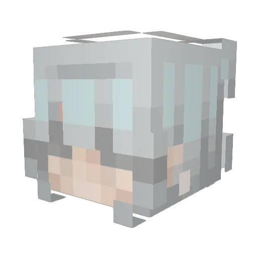 FoxxG106 Minecraft avatar head, 3D render