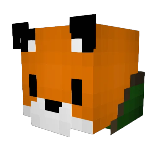 Foxx_god Minecraft avatar head, 3D render