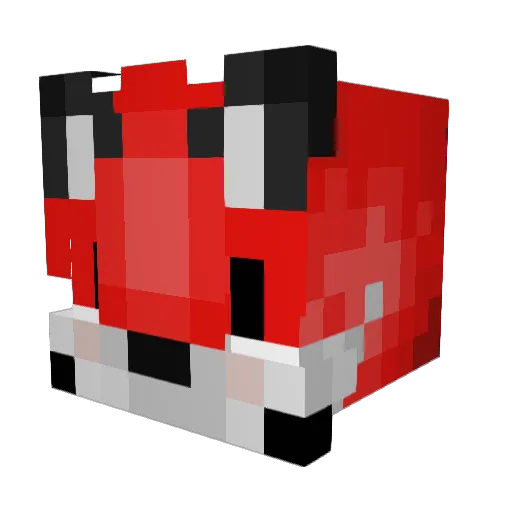 FoxxoFlare Minecraft avatar head, 3D render