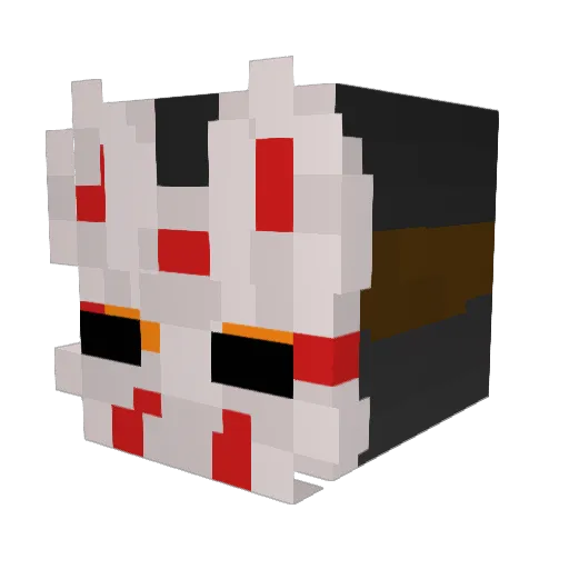 FoxxoWeiss Minecraft avatar head, 3D render