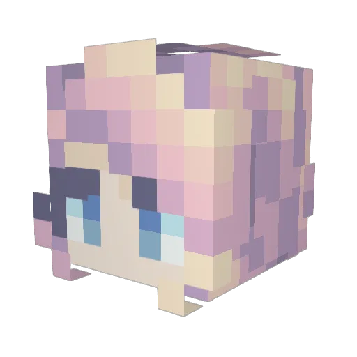 Foxxxi95 Minecraft avatar head, 3D render