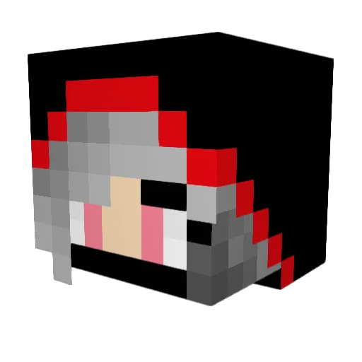 FoxxyS9 Minecraft avatar head, 3D render