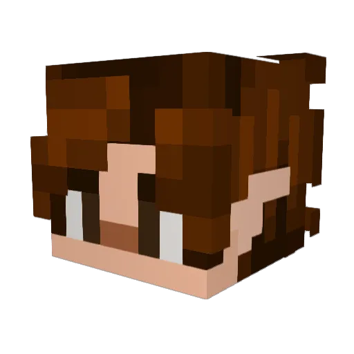 Foxxyishere Minecraft avatar head, 3D render