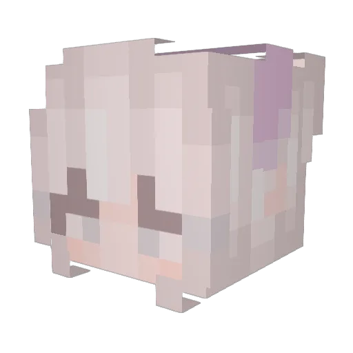 Foxy1990 Minecraft avatar head, 3D render