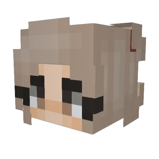 Foxy215 Minecraft avatar head, 3D render