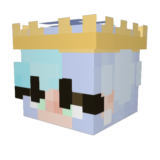 Foxy316 Minecraft avatar head, 3D render