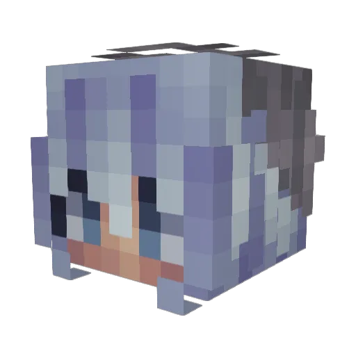 Foxy5461 Minecraft avatar head, 3D render