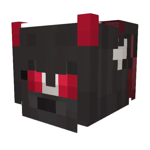 Foxy Minecraft avatar head, 3D render