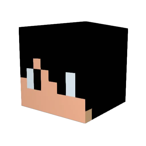 FoxyBR Minecraft avatar head, 3D render