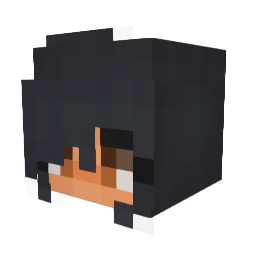 FoxyBarry Minecraft avatar head, 3D render