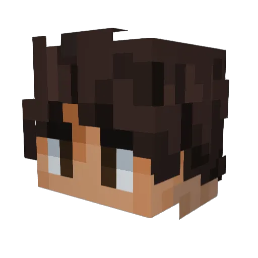 FoxyBerries Minecraft avatar head, 3D render