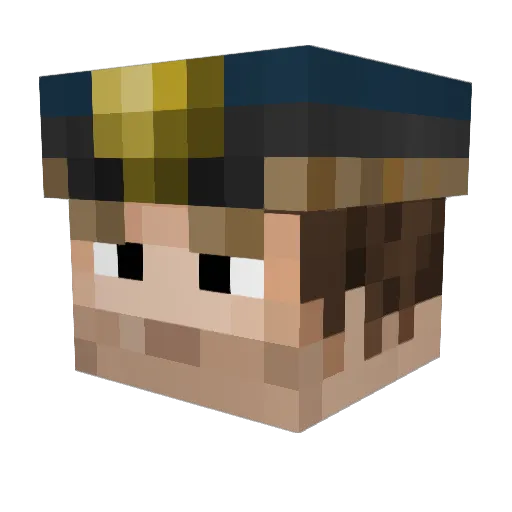 FoxyChannelYT Minecraft avatar head, 3D render