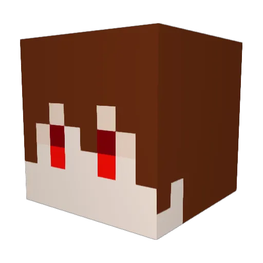 FoxyDragon Minecraft avatar head, 3D render