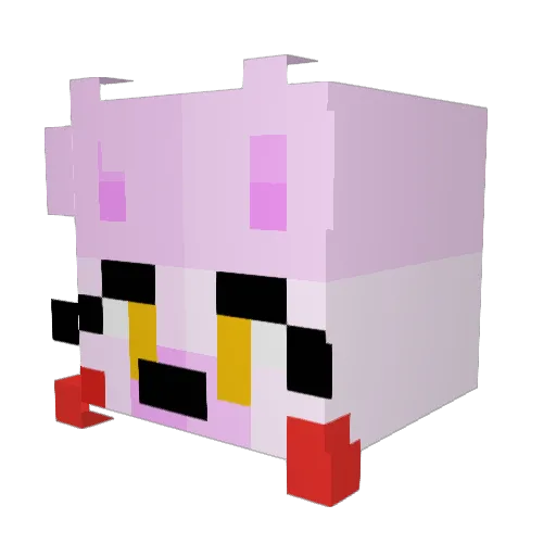 FoxyFNAF6929 Minecraft avatar head, 3D render