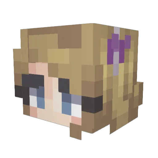 FoxyKT Minecraft avatar head, 3D render