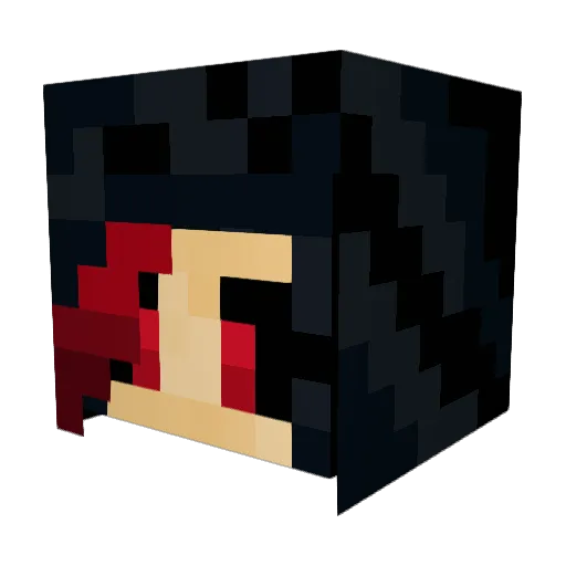 FoxyLilyt Minecraft avatar head, 3D render