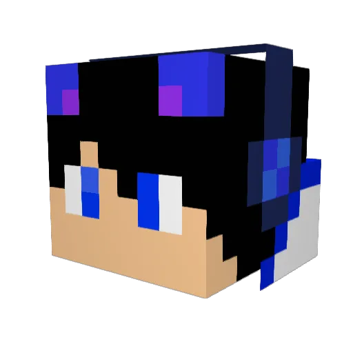 FoxyLord Minecraft avatar head, 3D render