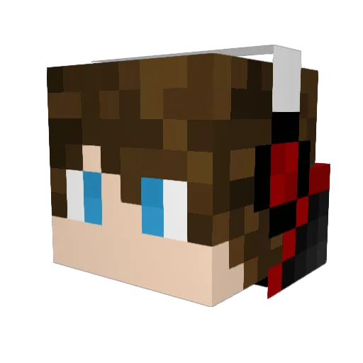 FoxyLoxy2004 Minecraft avatar head, 3D render