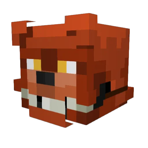 FoxySpace Minecraft avatar head, 3D render