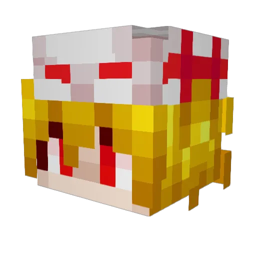 FoxySue Minecraft avatar head, 3D render