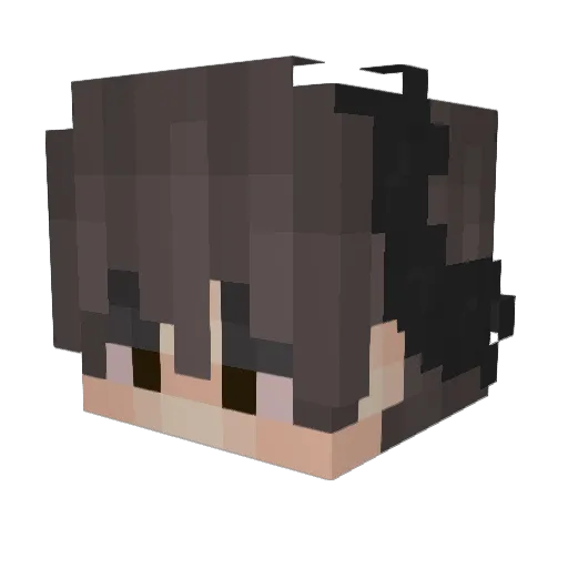FoxyYau Minecraft avatar head, 3D render