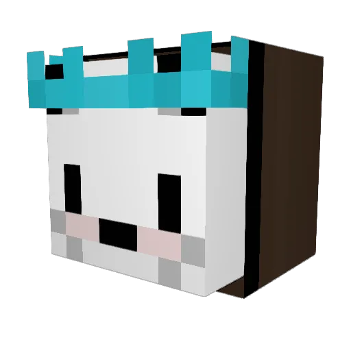 Foxy_15CPS Minecraft avatar head, 3D render