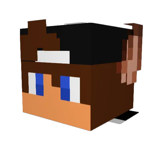 Foxy_15_Boy Minecraft avatar head, 3D render