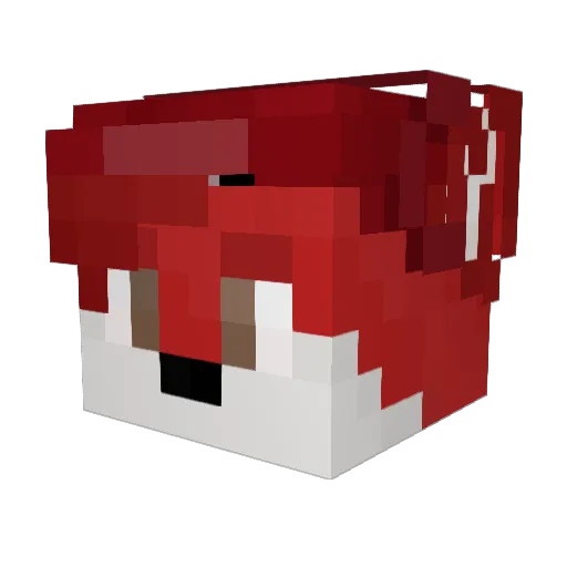 Foxy_A_Kitsune Minecraft avatar head, 3D render
