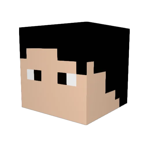 Foxy_Allan Minecraft avatar head, 3D render