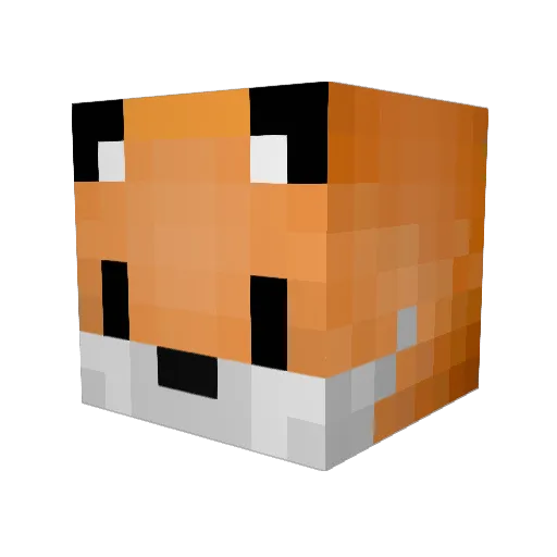 Foxy_LP_ Minecraft avatar head, 3D render