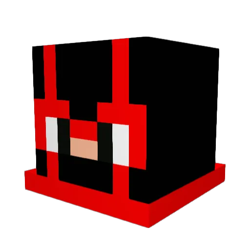 Foxy_Ninja Minecraft avatar head, 3D render