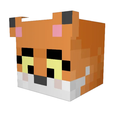 Foxy_Tail Minecraft avatar head, 3D render