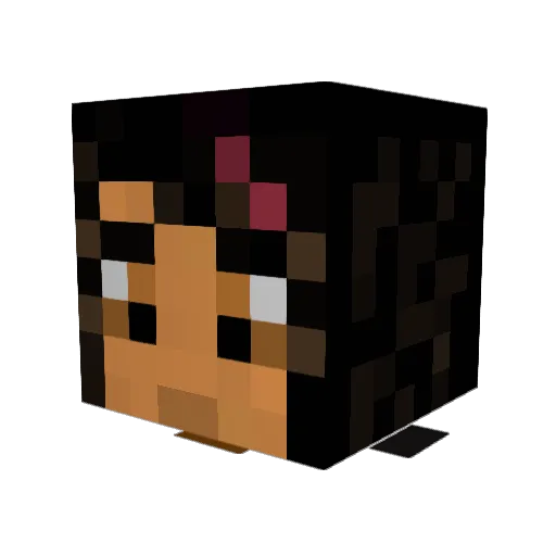 Foxy__ Minecraft avatar head, 3D render