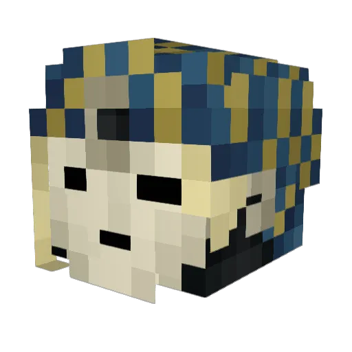 Foxy_codone Minecraft avatar head, 3D render