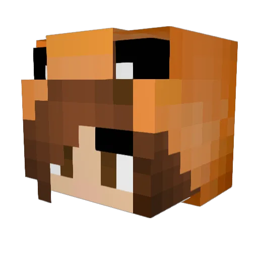 Foxy_dreams Minecraft avatar head, 3D render