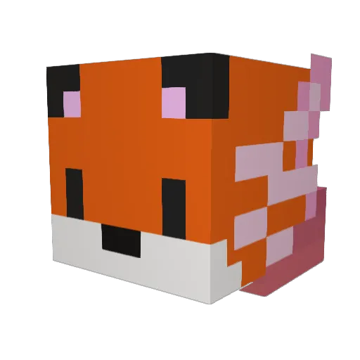 Foxyfan57 Minecraft avatar head, 3D render