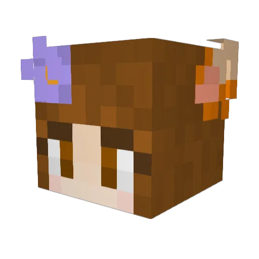 FoxykinsGames Minecraft avatar head, 3D render