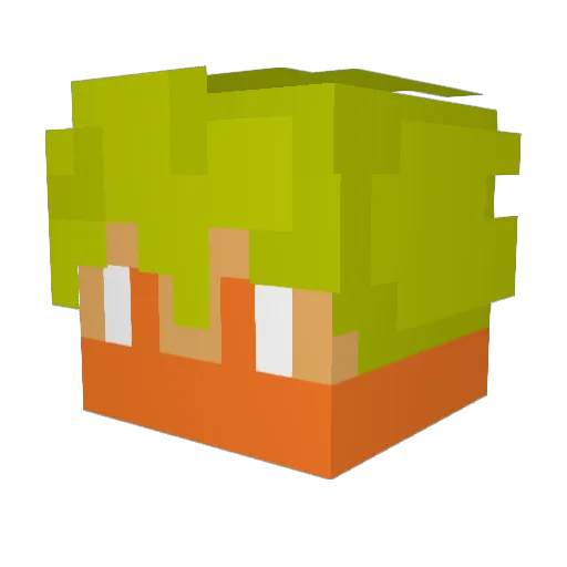 Foxylver Minecraft avatar head, 3D render