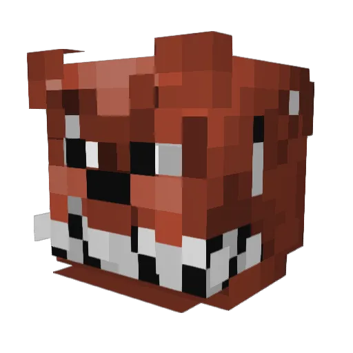 Foxyminer3393 Minecraft avatar head, 3D render
