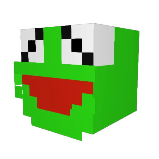Foxymoney Minecraft avatar head, 3D render
