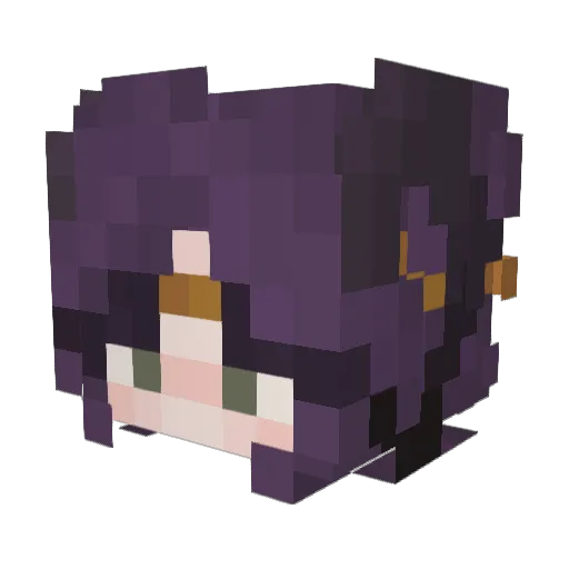 Foxyxoxo Minecraft avatar head, 3D render