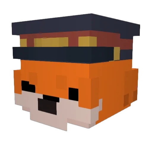 Foyoo_1 Minecraft avatar head, 3D render